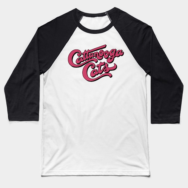 Cattanooga Cats Classic 60s Cartoon Baseball T-Shirt by GoneawayGames